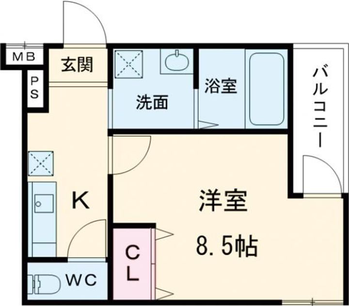 フジパレス諏訪ノ森駅東の間取り