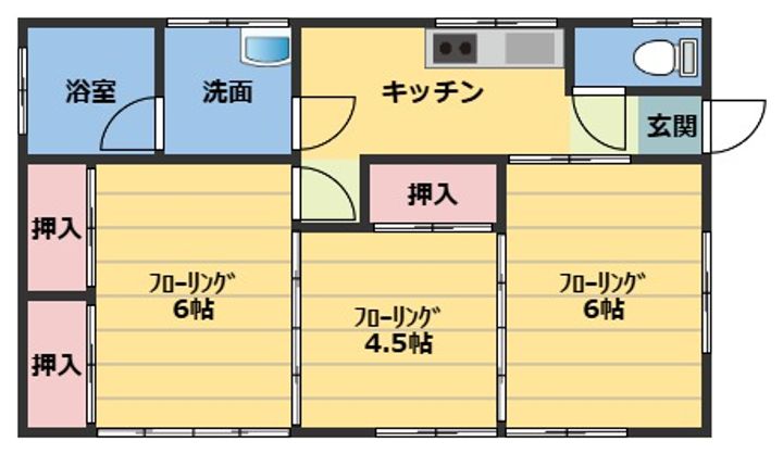 茨城県石岡市石岡(一戸建)の賃貸物件の間取り