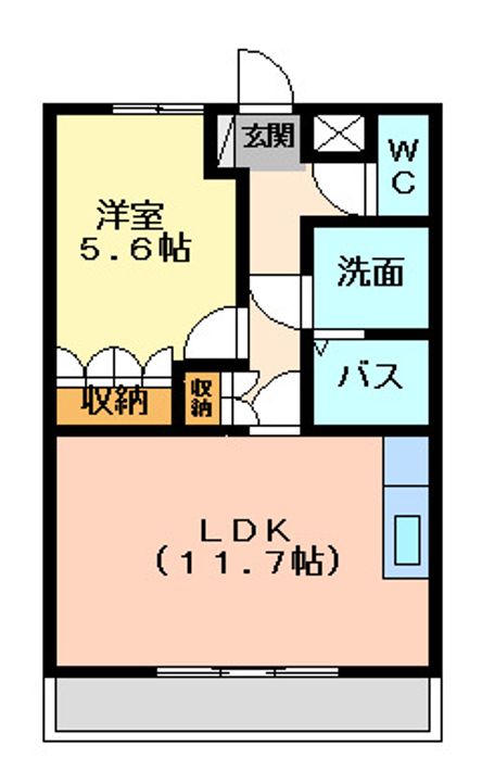 茨城県那珂市菅谷(アパート)の賃貸物件の間取り