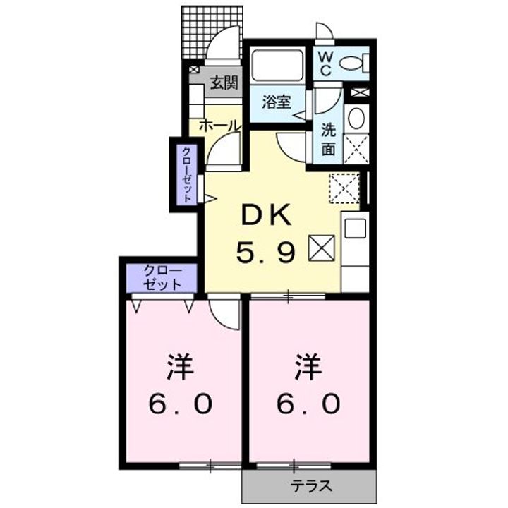 東京都八王子市中野山王2(アパート)の賃貸物件の間取り