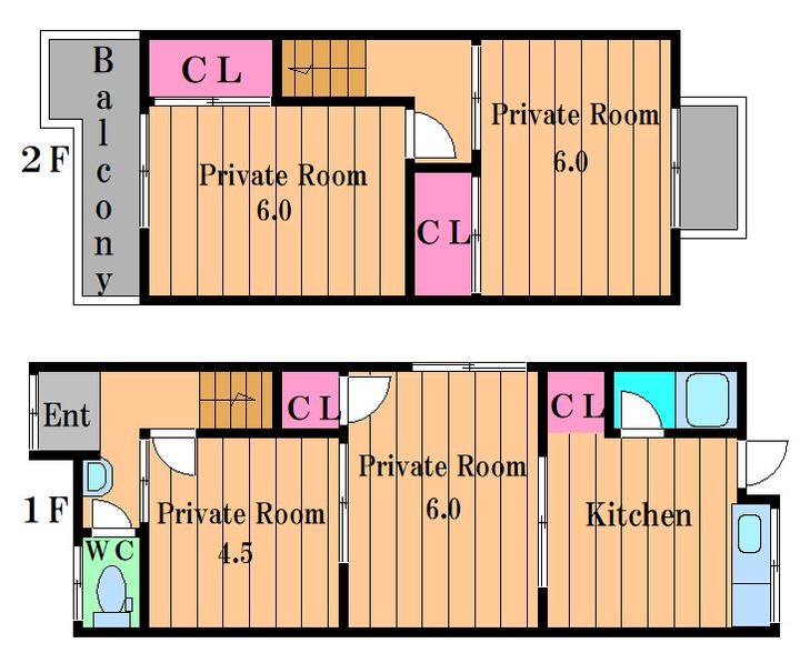 大阪府河内長野市木戸2(一戸建)の賃貸物件の間取り