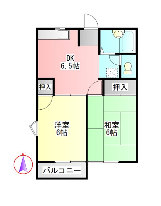ブルーハイツ森 A棟の間取り