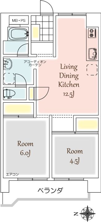 スカイハイツ長根の間取り