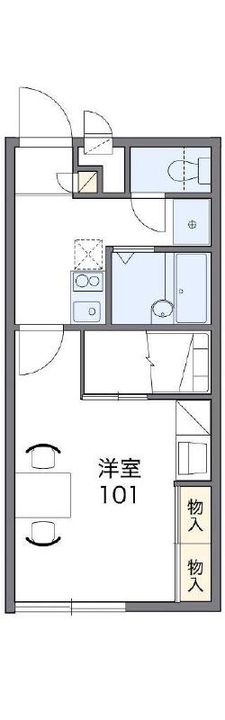 レオパレスSOLEIL横田の間取り