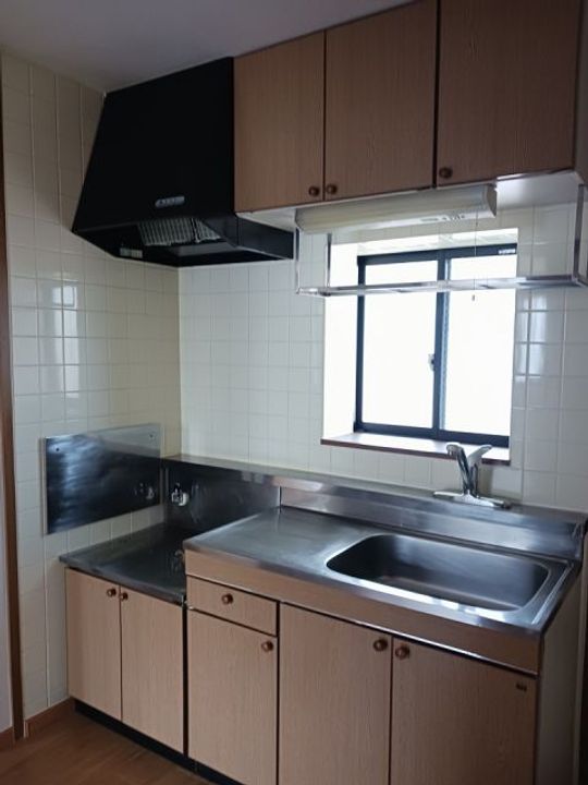 茨城県筑西市下中山(アパート)の賃貸物件のキッチン