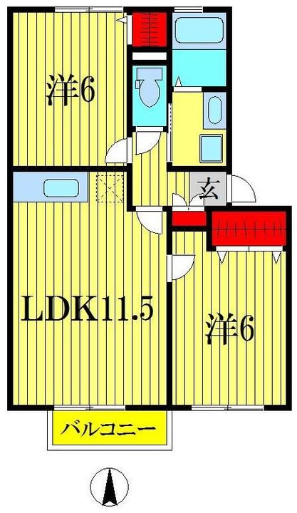 プリムヴェール壱番館・弐番館の間取り