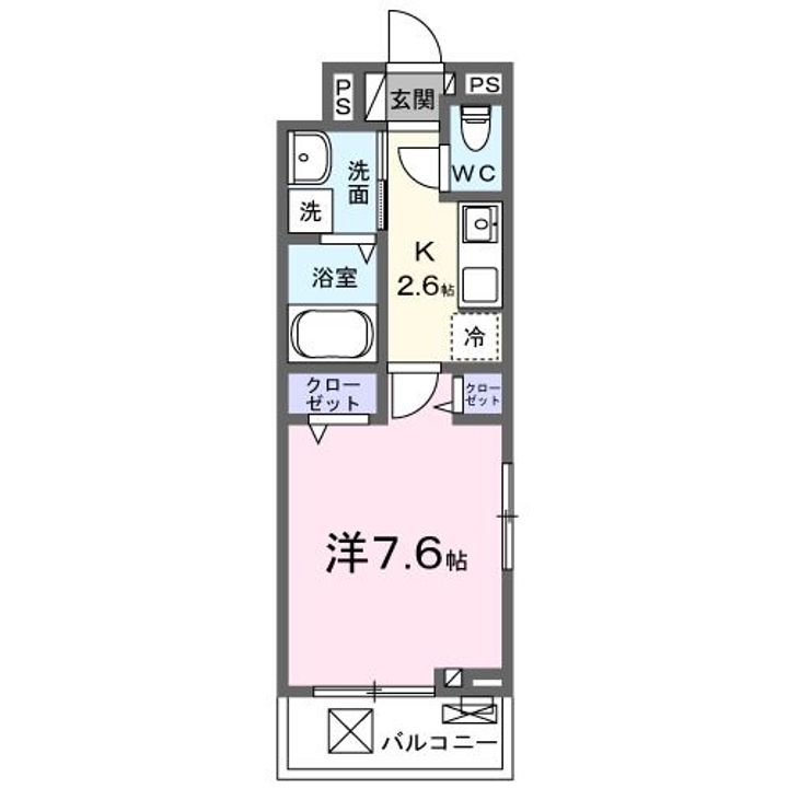 滋賀県大津市一里山2(アパート)の賃貸物件の間取り