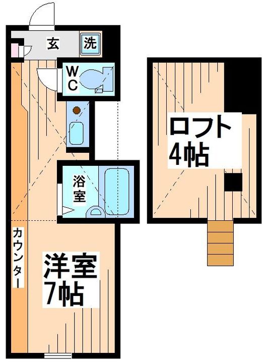 神奈川県川崎市多摩区栗谷3(アパート)の賃貸物件の間取り