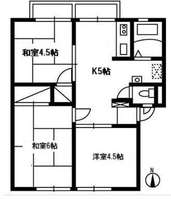 山田ハイツA棟の間取り