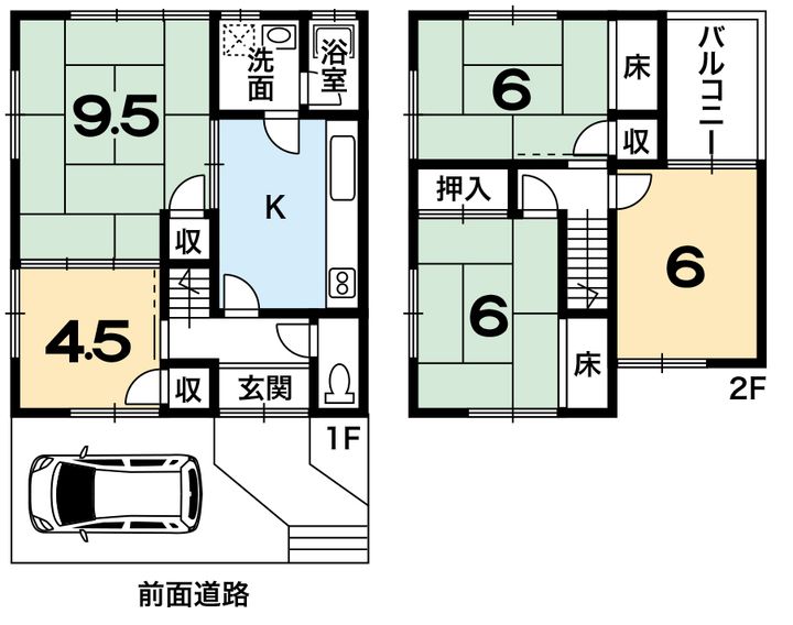 京都府南丹市八木町八木東所(一戸建)の賃貸物件の間取り