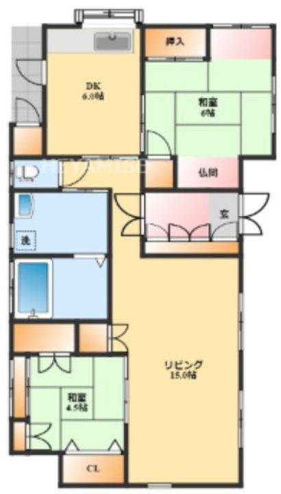 セラヴィいなばの間取り