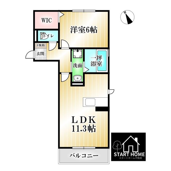 徳島県徳島市南庄町5(アパート)の賃貸物件の間取り