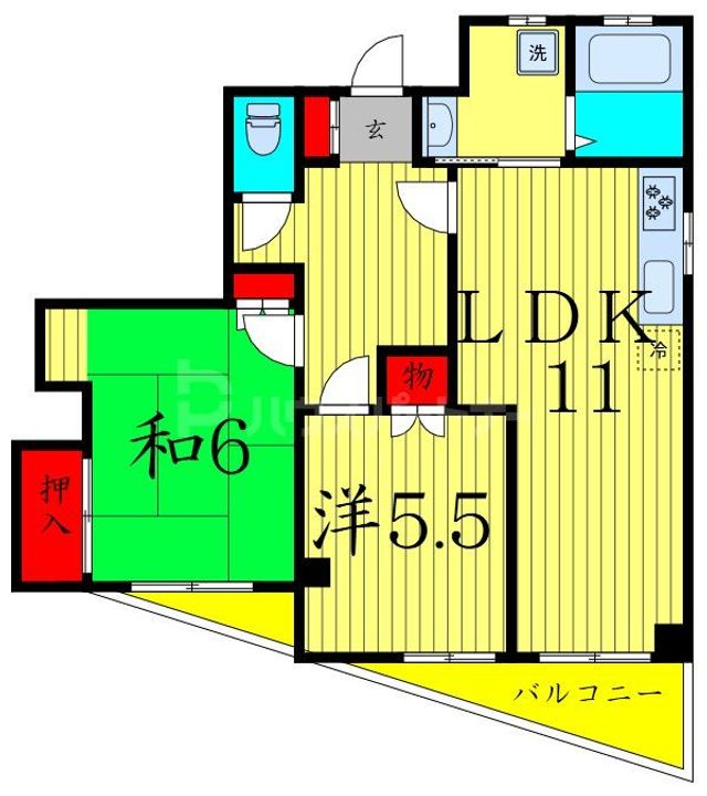 キャスティール四倉の間取り