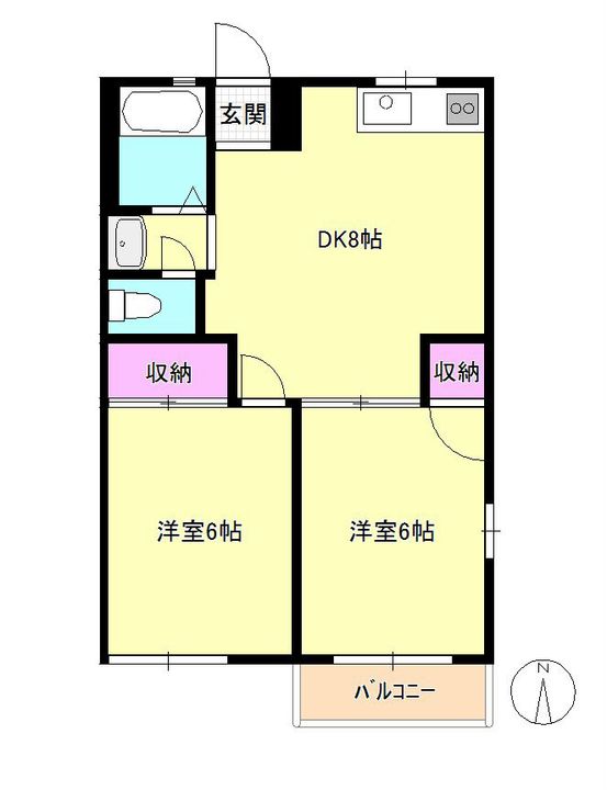 東京都青梅市河辺町8(アパート)の賃貸物件の間取り