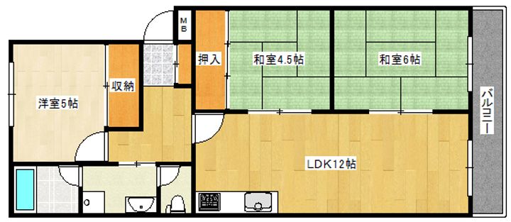ティアラ武庫川の間取り
