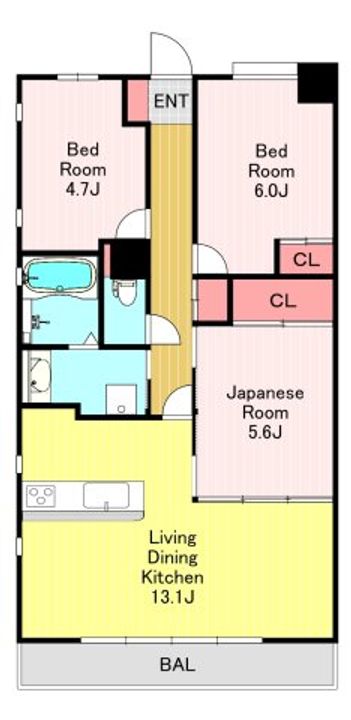 NEKS KAWAGUCHIの間取り