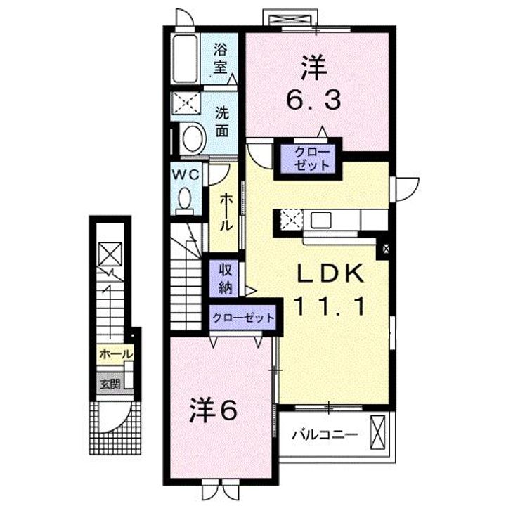 クラールラウムBの間取り
