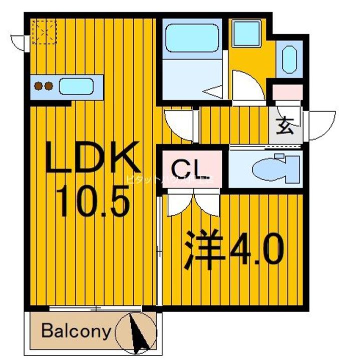 ガーデンズメゾンAの間取り