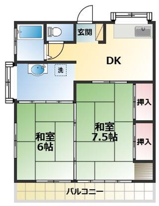 コーポ君寿の間取り