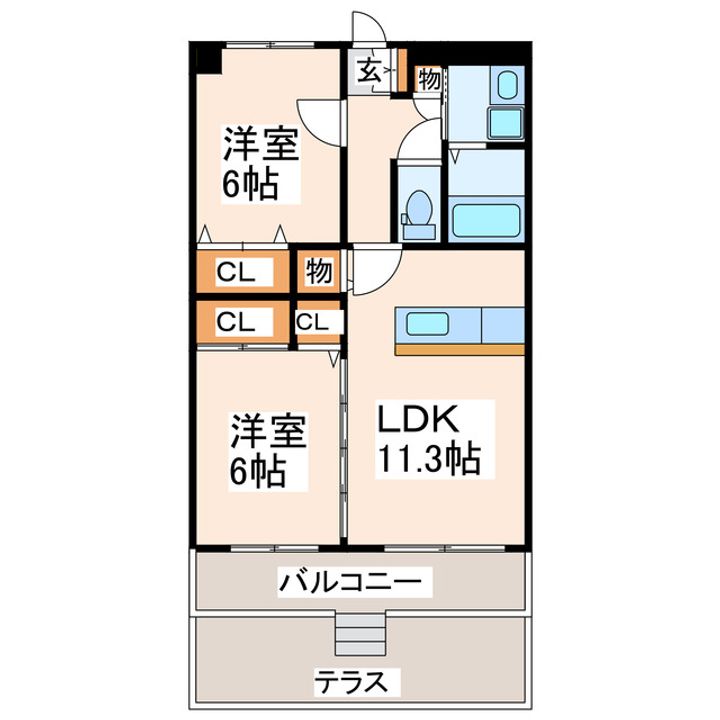 グランディール東野の間取り