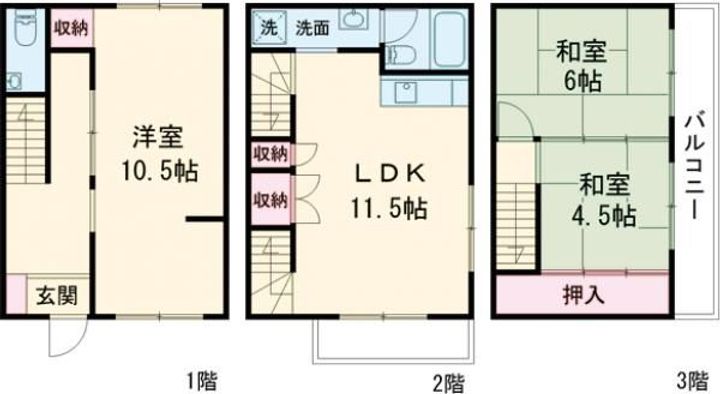 大阪府泉佐野市旭町(アパート)の賃貸物件の間取り