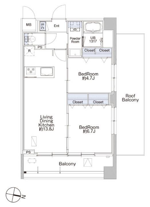 プロシード池上の間取り