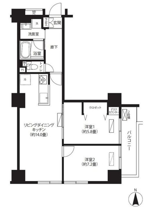 コスモリード西日暮里の間取り