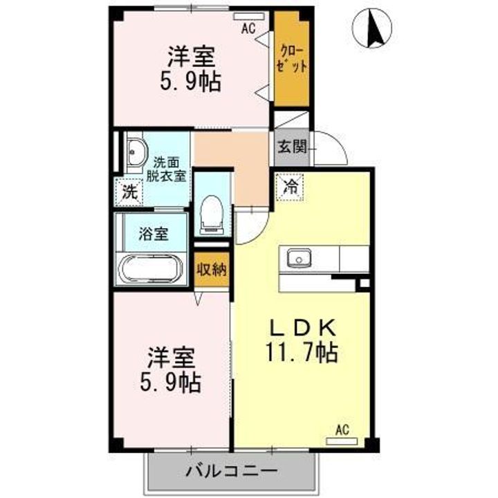 エスパース B棟の間取り