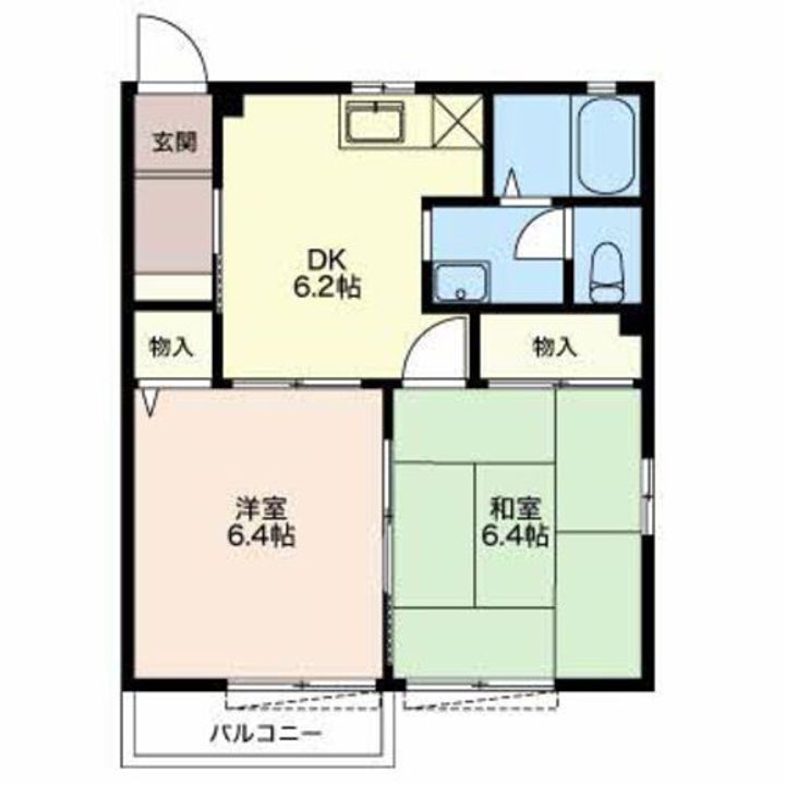 静岡県熱海市伊豆山(アパート)の賃貸物件の間取り
