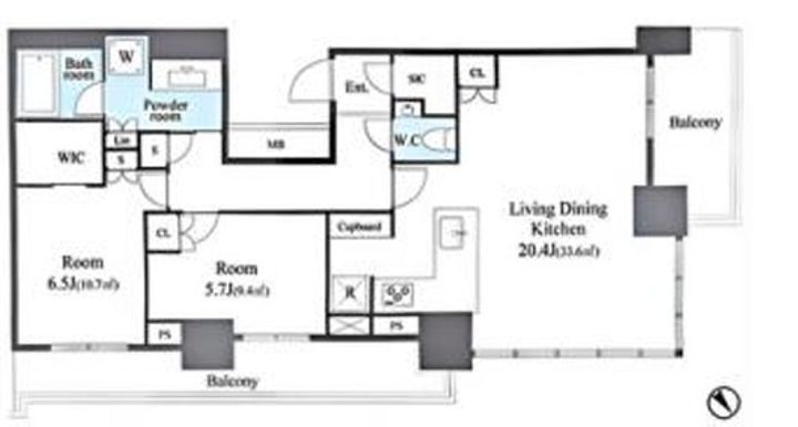 Brillia Tower 浜離宮の間取り