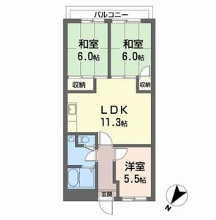 大阪府泉大津市池浦町1(アパート)の賃貸物件の間取り