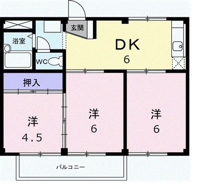 群馬県高崎市上中居町(アパート)の賃貸物件の間取り