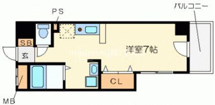 レジェンドール堺筋本町の間取り