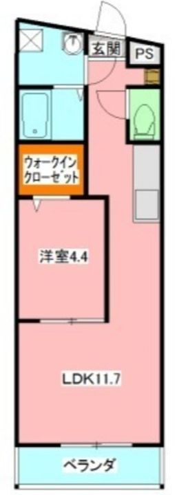 千葉県千葉市稲毛区天台2(アパート)の賃貸物件の間取り