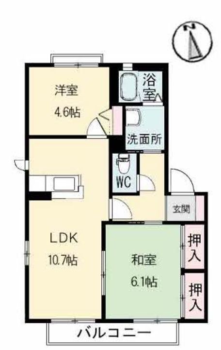 シャーメゾン立川の間取り