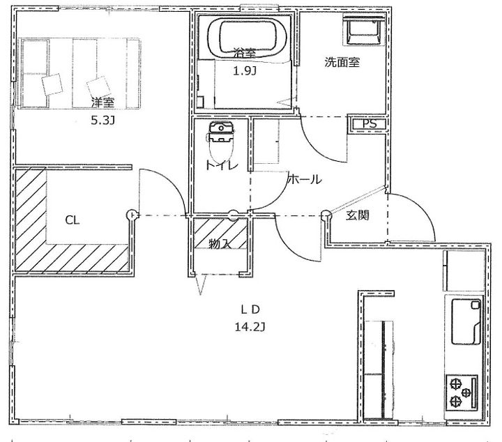愛知県西尾市永吉1(アパート)の賃貸物件の間取り