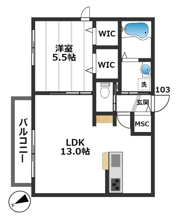 メゾン ド フルールの間取り