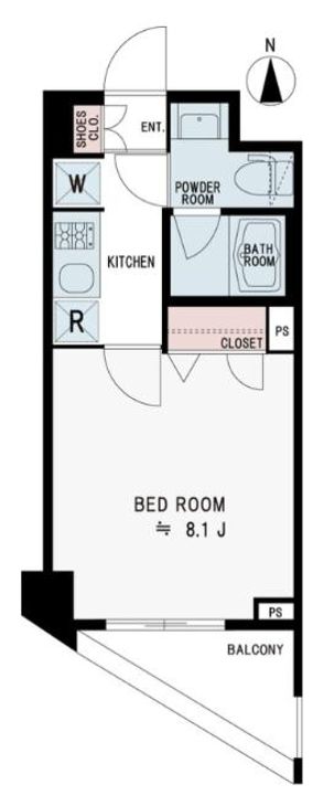 メイクスデザイン高田馬場の間取り