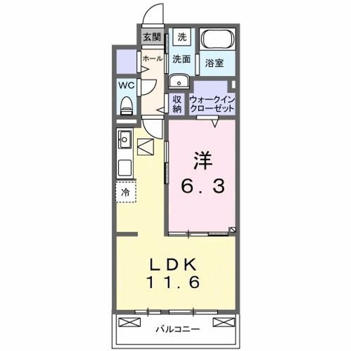 群馬県伊勢崎市今泉町1(アパート)の賃貸物件の間取り