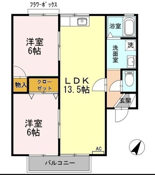 愛知県知立市鳥居1(アパート)の賃貸物件の間取り