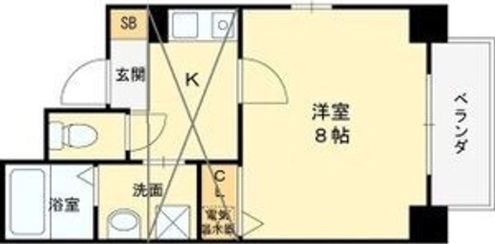 大阪府大阪市都島区都島本通5(マンション)の賃貸物件の間取り
