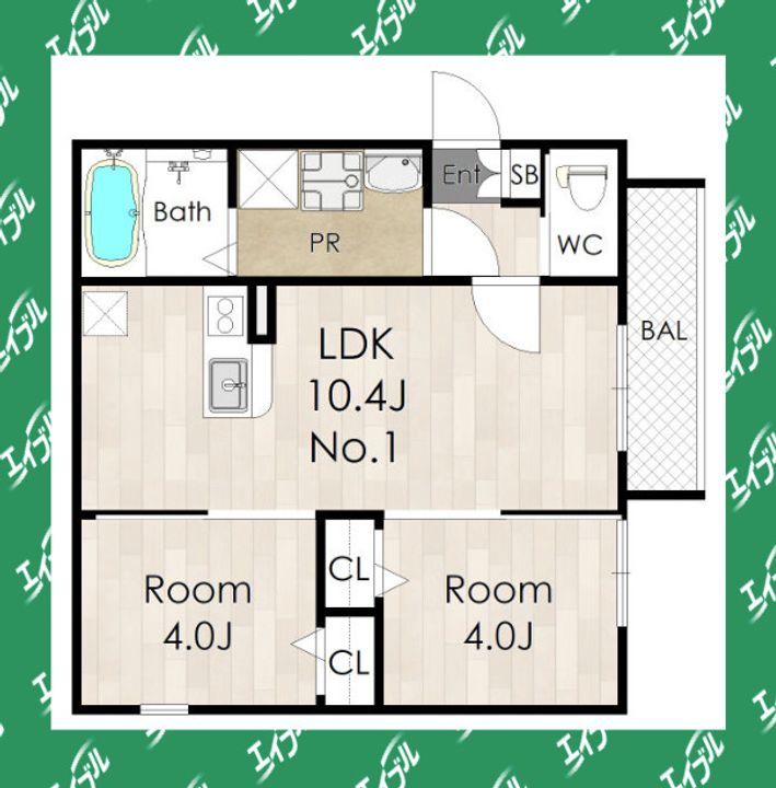 兵庫県尼崎市杭瀬本町1(アパート)の賃貸物件の間取り