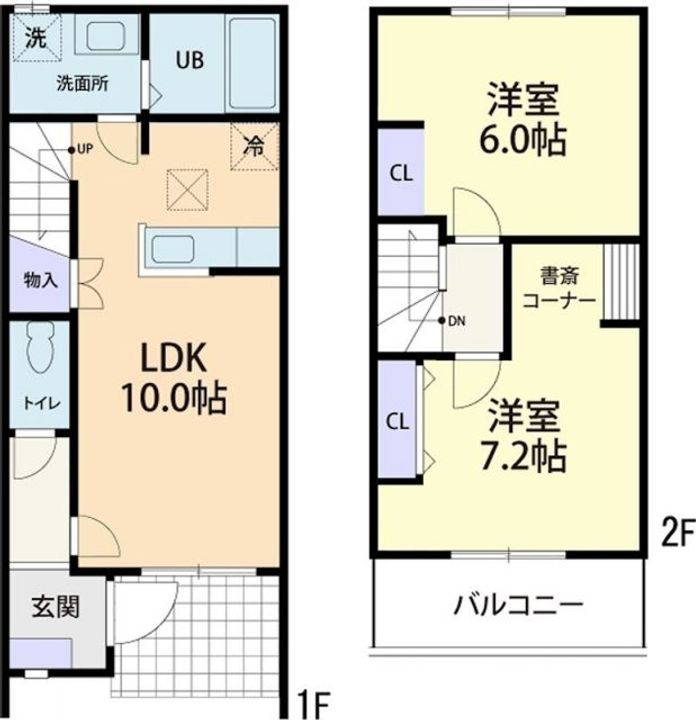 栃木県宇都宮市中里町(アパート)の賃貸物件の間取り