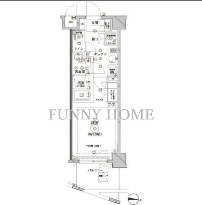 東京都目黒区柿の木坂1(マンション)の賃貸物件の間取り