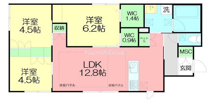 神奈川県藤沢市鵠沼石上3(マンション)の賃貸物件の間取り