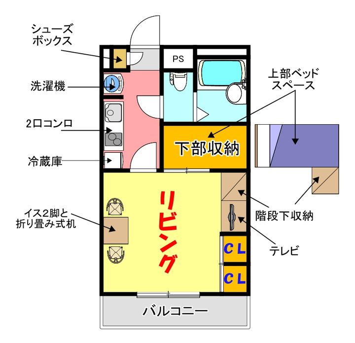 大阪府大阪市住吉区上住吉2(マンション)の賃貸物件の間取り