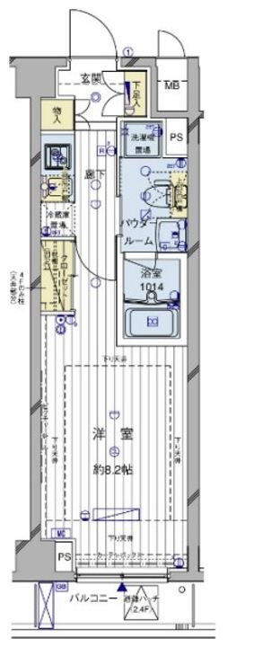 東京都世田谷区東玉川1(マンション)の賃貸物件の間取り