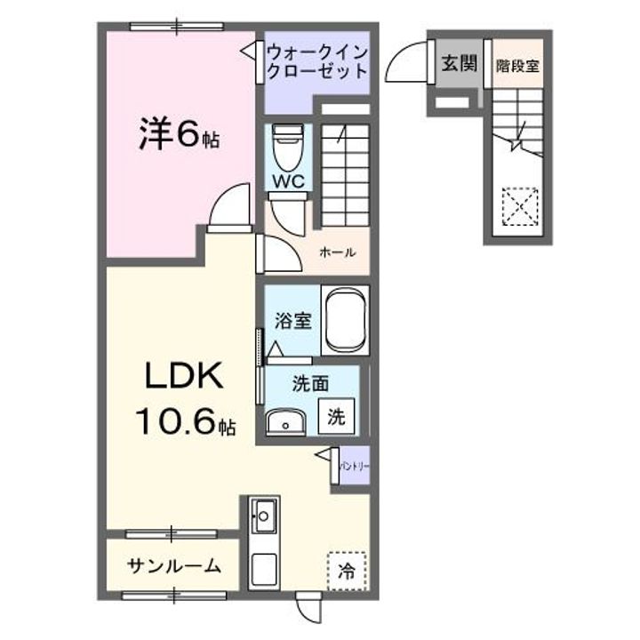 デライト中条 Iの間取り