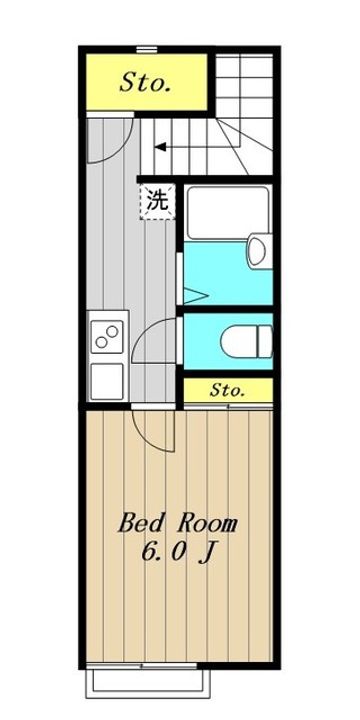 東京都町田市鶴川3(アパート)の賃貸物件の間取り