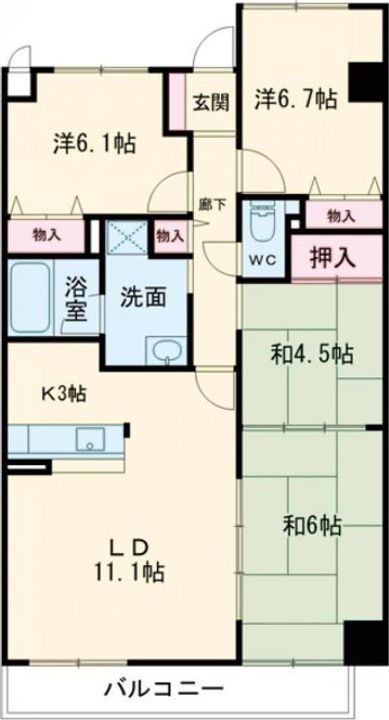 ツインパストラルの間取り